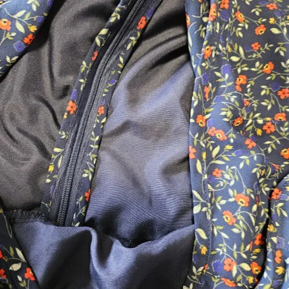 JACK by BB DAKOTA Blue Floral Mini Dress Long sleeves  Size S - Picture 12 of 16